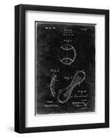 PP271-Black Grunge Vintage Baseball 1924 Patent Poster-Cole Borders-Framed Giclee Print