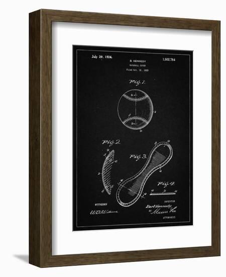 PP271-Vintage Black Vintage Baseball 1924 Patent Poster-Cole Borders-Framed Giclee Print