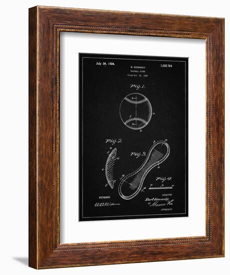 PP271-Vintage Black Vintage Baseball 1924 Patent Poster-Cole Borders-Framed Giclee Print