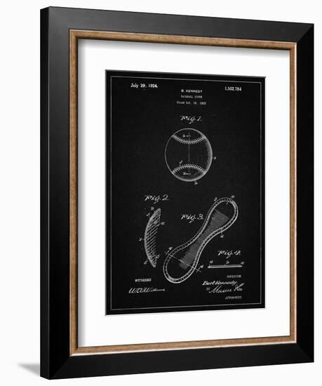 PP271-Vintage Black Vintage Baseball 1924 Patent Poster-Cole Borders-Framed Giclee Print