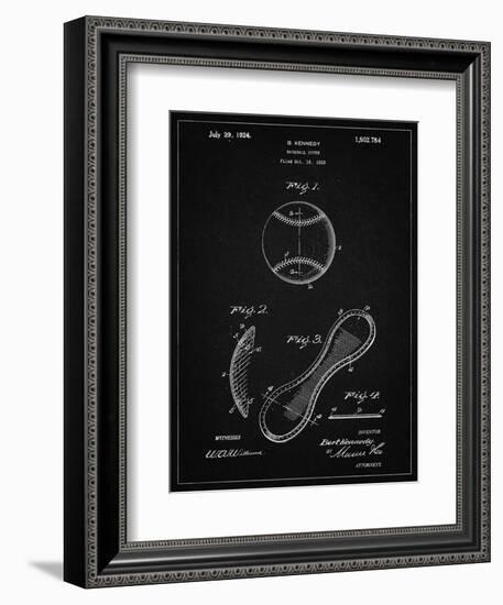 PP271-Vintage Black Vintage Baseball 1924 Patent Poster-Cole Borders-Framed Giclee Print