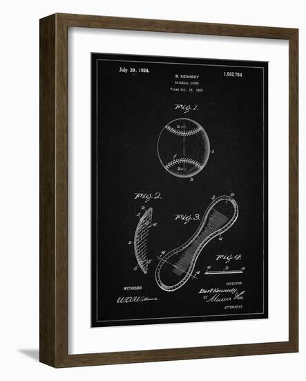 PP271-Vintage Black Vintage Baseball 1924 Patent Poster-Cole Borders-Framed Giclee Print