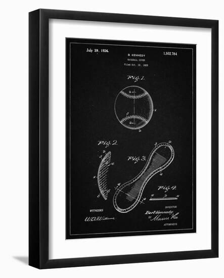 PP271-Vintage Black Vintage Baseball 1924 Patent Poster-Cole Borders-Framed Giclee Print