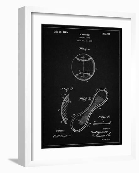 PP271-Vintage Black Vintage Baseball 1924 Patent Poster-Cole Borders-Framed Giclee Print