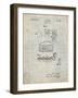 PP272-Antique Grid Parchment Denkert Baseball Glove Patent Poster-Cole Borders-Framed Giclee Print