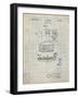 PP272-Antique Grid Parchment Denkert Baseball Glove Patent Poster-Cole Borders-Framed Giclee Print