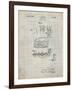 PP272-Antique Grid Parchment Denkert Baseball Glove Patent Poster-Cole Borders-Framed Giclee Print