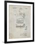 PP272-Antique Grid Parchment Denkert Baseball Glove Patent Poster-Cole Borders-Framed Giclee Print