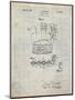 PP272-Antique Grid Parchment Denkert Baseball Glove Patent Poster-Cole Borders-Mounted Giclee Print