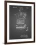 PP272-Black Grid Denkert Baseball Glove Patent Poster-Cole Borders-Framed Giclee Print