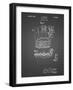 PP272-Black Grid Denkert Baseball Glove Patent Poster-Cole Borders-Framed Giclee Print