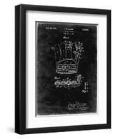 PP272-Black Grunge Denkert Baseball Glove Patent Poster-Cole Borders-Framed Giclee Print