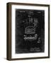 PP272-Black Grunge Denkert Baseball Glove Patent Poster-Cole Borders-Framed Giclee Print