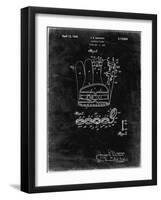 PP272-Black Grunge Denkert Baseball Glove Patent Poster-Cole Borders-Framed Giclee Print