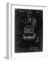 PP272-Black Grunge Denkert Baseball Glove Patent Poster-Cole Borders-Framed Giclee Print