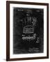 PP272-Black Grunge Denkert Baseball Glove Patent Poster-Cole Borders-Framed Giclee Print