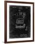 PP272-Black Grunge Denkert Baseball Glove Patent Poster-Cole Borders-Framed Giclee Print