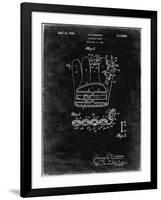 PP272-Black Grunge Denkert Baseball Glove Patent Poster-Cole Borders-Framed Giclee Print