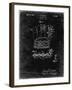 PP272-Black Grunge Denkert Baseball Glove Patent Poster-Cole Borders-Framed Giclee Print