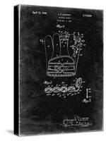 PP272-Black Grunge Denkert Baseball Glove Patent Poster-Cole Borders-Stretched Canvas