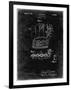 PP272-Black Grunge Denkert Baseball Glove Patent Poster-Cole Borders-Framed Giclee Print