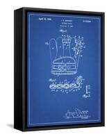 PP272-Blueprint Denkert Baseball Glove Patent Poster-Cole Borders-Framed Stretched Canvas