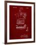 PP272-Burgundy Denkert Baseball Glove Patent Poster-Cole Borders-Framed Giclee Print