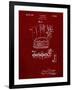 PP272-Burgundy Denkert Baseball Glove Patent Poster-Cole Borders-Framed Giclee Print