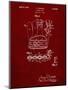 PP272-Burgundy Denkert Baseball Glove Patent Poster-Cole Borders-Mounted Giclee Print