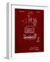 PP272-Burgundy Denkert Baseball Glove Patent Poster-Cole Borders-Framed Giclee Print