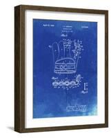 PP272-Faded Blueprint Denkert Baseball Glove Patent Poster-Cole Borders-Framed Giclee Print