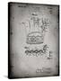 PP272-Faded Grey Denkert Baseball Glove Patent Poster-Cole Borders-Stretched Canvas