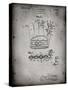 PP272-Faded Grey Denkert Baseball Glove Patent Poster-Cole Borders-Stretched Canvas