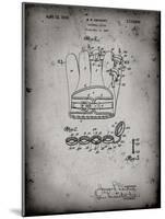 PP272-Faded Grey Denkert Baseball Glove Patent Poster-Cole Borders-Mounted Giclee Print