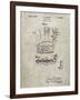 PP272-Sandstone Denkert Baseball Glove Patent Poster-Cole Borders-Framed Giclee Print