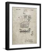 PP272-Sandstone Denkert Baseball Glove Patent Poster-Cole Borders-Framed Giclee Print