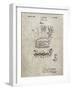 PP272-Sandstone Denkert Baseball Glove Patent Poster-Cole Borders-Framed Giclee Print