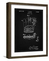 PP272-Vintage Black Denkert Baseball Glove Patent Poster-Cole Borders-Framed Giclee Print