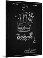 PP272-Vintage Black Denkert Baseball Glove Patent Poster-Cole Borders-Mounted Premium Giclee Print