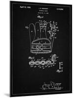 PP272-Vintage Black Denkert Baseball Glove Patent Poster-Cole Borders-Mounted Giclee Print