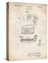 PP272-Vintage Parchment Denkert Baseball Glove Patent Poster-Cole Borders-Stretched Canvas