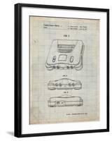 PP276-Antique Grid Parchment Nintendo 64 Patent Poster-Cole Borders-Framed Giclee Print