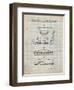 PP276-Antique Grid Parchment Nintendo 64 Patent Poster-Cole Borders-Framed Giclee Print