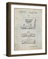 PP276-Antique Grid Parchment Nintendo 64 Patent Poster-Cole Borders-Framed Giclee Print