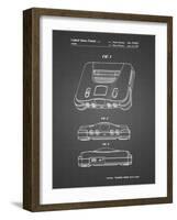 PP276-Black Grid Nintendo 64 Patent Poster-Cole Borders-Framed Giclee Print