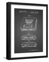 PP276-Black Grid Nintendo 64 Patent Poster-Cole Borders-Framed Giclee Print