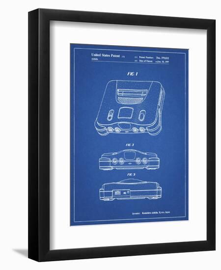 PP276-Blueprint Nintendo 64 Patent Poster-Cole Borders-Framed Premium Giclee Print