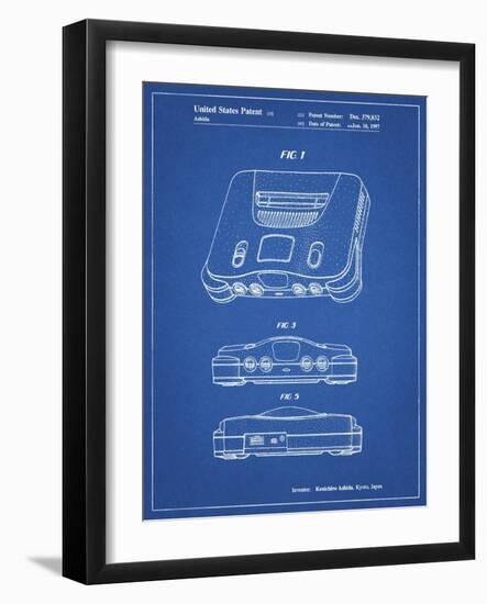 PP276-Blueprint Nintendo 64 Patent Poster-Cole Borders-Framed Giclee Print