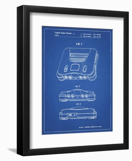 PP276-Blueprint Nintendo 64 Patent Poster-Cole Borders-Framed Giclee Print