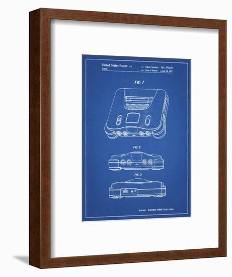 PP276-Blueprint Nintendo 64 Patent Poster-Cole Borders-Framed Giclee Print